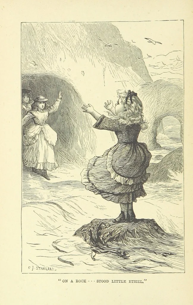 An illustration from Ailie Stuart: a story of school life. [With illustrations, 1873, leaf 74