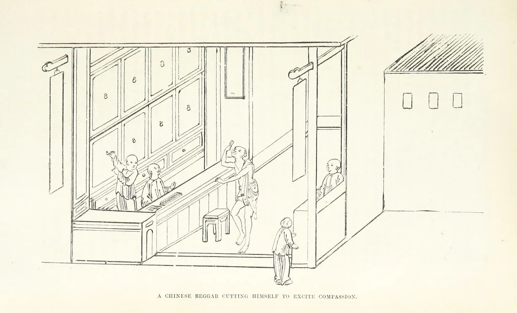An illustration from China: a history of the laws, manners, and customs of the people. ... Edited by W. G. Gregor. With ... illustrations, 1878, leaf 101