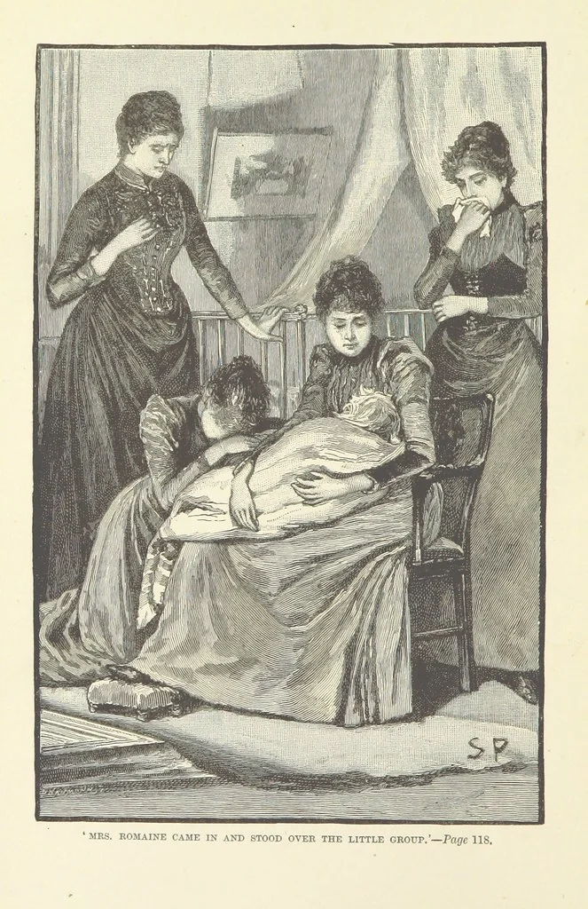 An illustration from Mrs. Romaine's Household, 1891, leaf 6