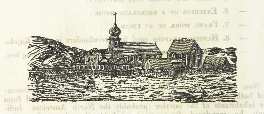 An illustration from Kaladlit Assilialiait; or, Woodcuts drawn and engraved by Greenlanders. [With coloured duplicates of Nos. 1 and 2, 1860, leaf 10