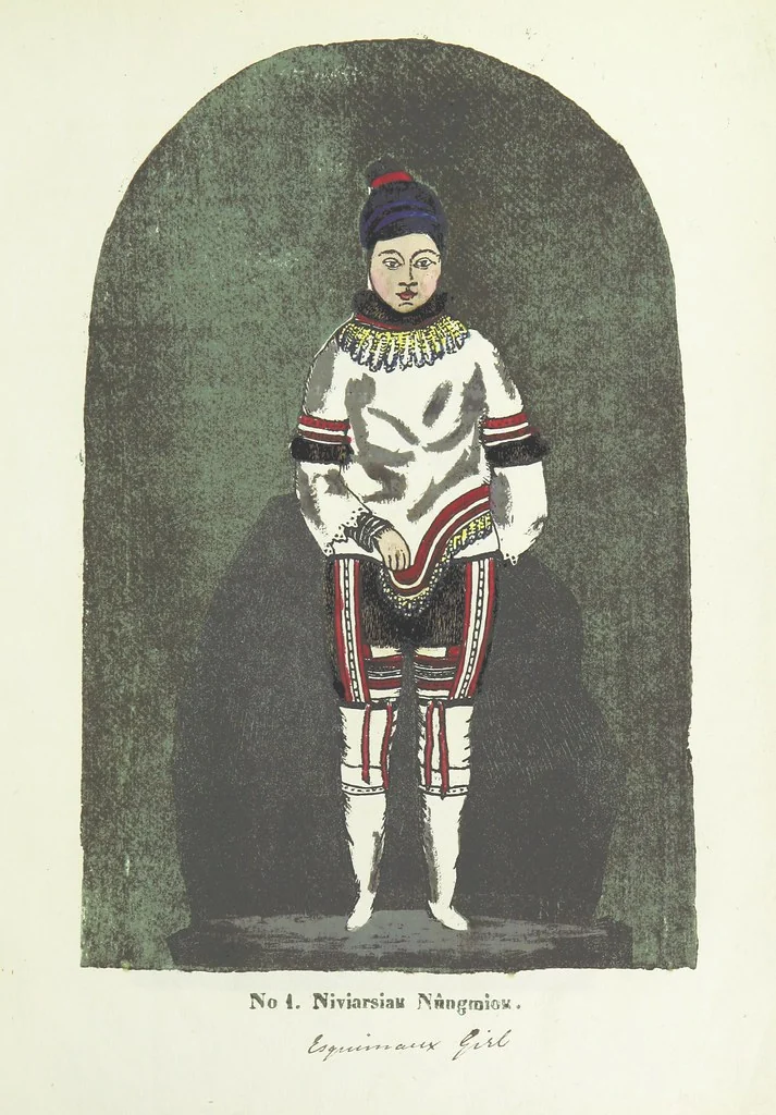 An illustration from Kaladlit Assilialiait; or, Woodcuts drawn and engraved by Greenlanders. [With coloured duplicates of Nos. 1 and 2, 1860, leaf 11