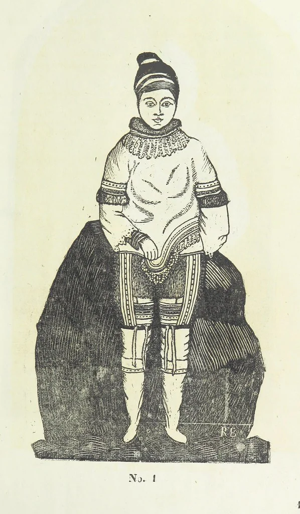 An illustration from Kaladlit Assilialiait; or, Woodcuts drawn and engraved by Greenlanders. [With coloured duplicates of Nos. 1 and 2, 1860, leaf 13