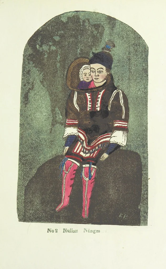 An illustration from Kaladlit Assilialiait; or, Woodcuts drawn and engraved by Greenlanders. [With coloured duplicates of Nos. 1 and 2, 1860, leaf 15