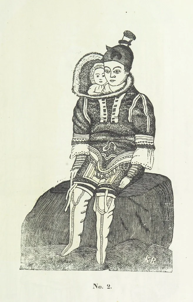 An illustration from Kaladlit Assilialiait; or, Woodcuts drawn and engraved by Greenlanders. [With coloured duplicates of Nos. 1 and 2, 1860, leaf 17