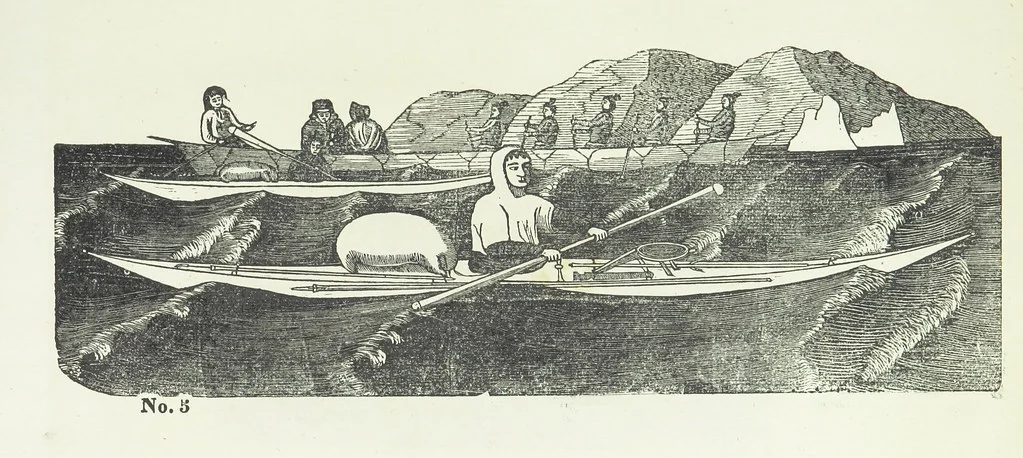An illustration from Kaladlit Assilialiait; or, Woodcuts drawn and engraved by Greenlanders. [With coloured duplicates of Nos. 1 and 2, 1860, leaf 23