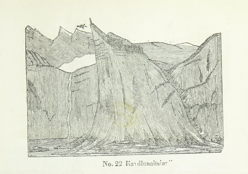 An illustration from Kaladlit Assilialiait; or, Woodcuts drawn and engraved by Greenlanders. [With coloured duplicates of Nos. 1 and 2, 1860, leaf 45