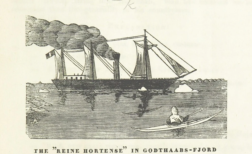 An illustration from Kaladlit Assilialiait; or, Woodcuts drawn and engraved by Greenlanders. [With coloured duplicates of Nos. 1 and 2, 1860, leaf 7