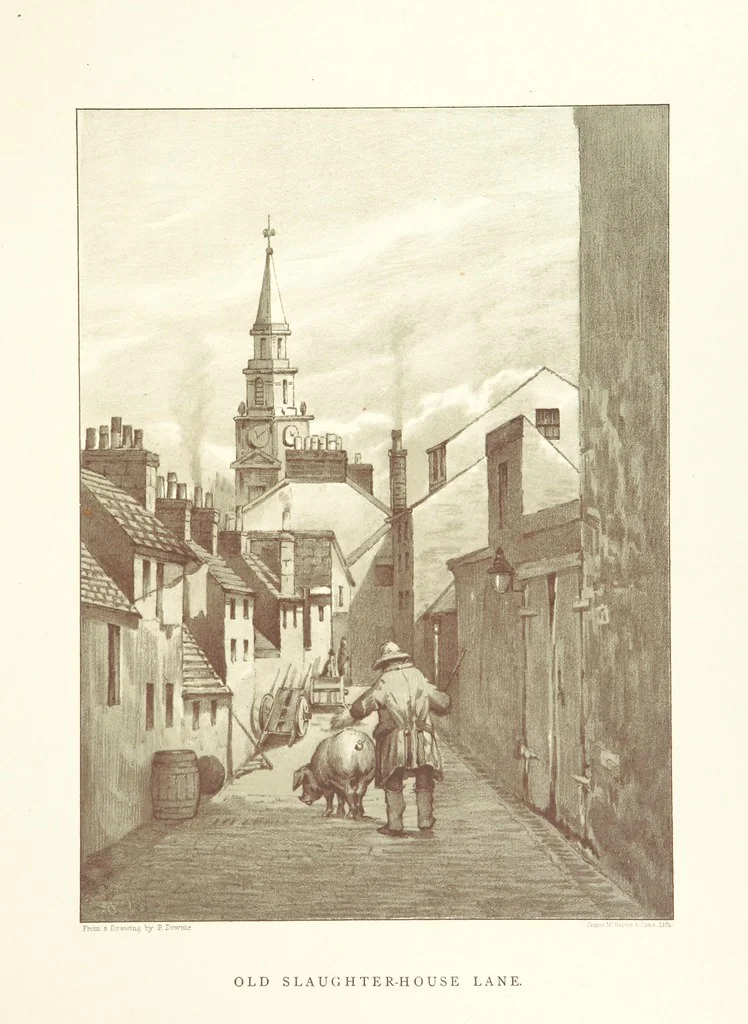 An illustration from Views & Reminiscences of Old Greenock. [With letterpress by A. Williamson, 1891, leaf 99