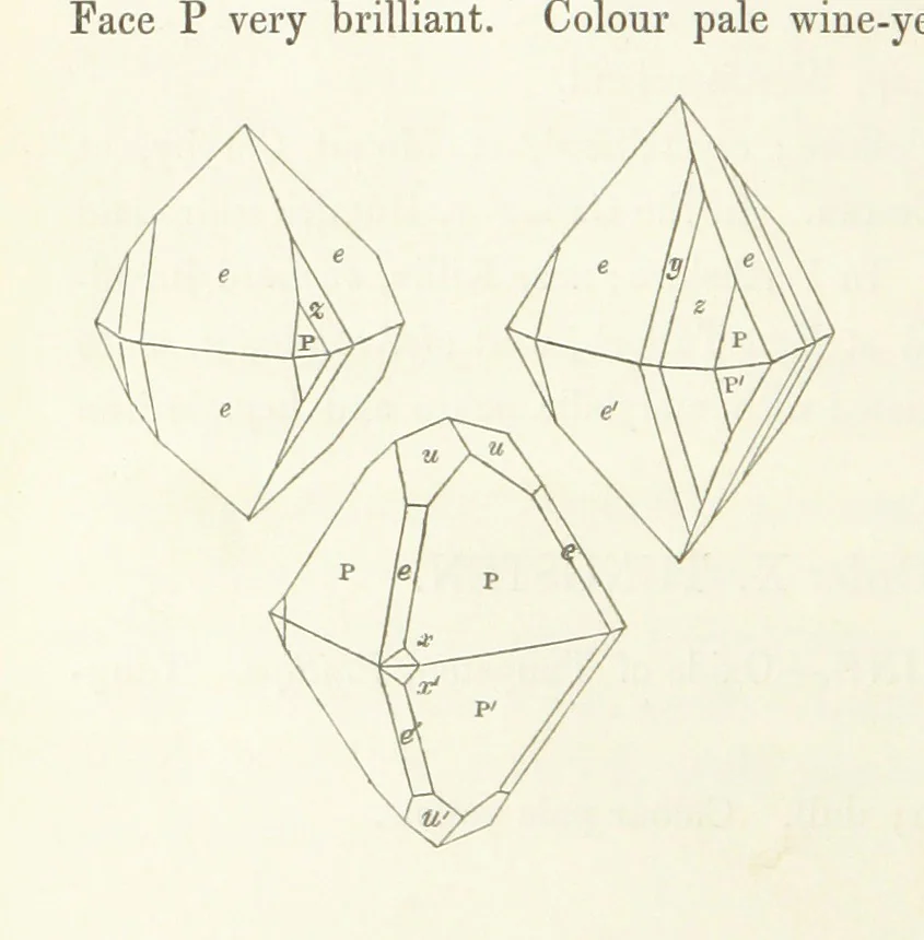 An illustration from Manual of the Mineralogy of Great Britain and Ireland, 1858, leaf 374