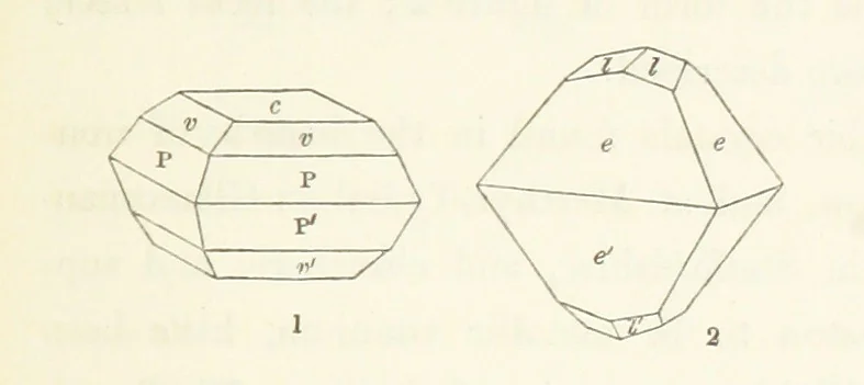 An illustration from Manual of the Mineralogy of Great Britain and Ireland, 1858, leaf 387