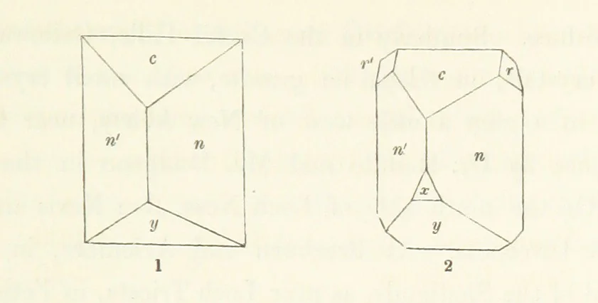 An illustration from Manual of the Mineralogy of Great Britain and Ireland, 1858, leaf 391