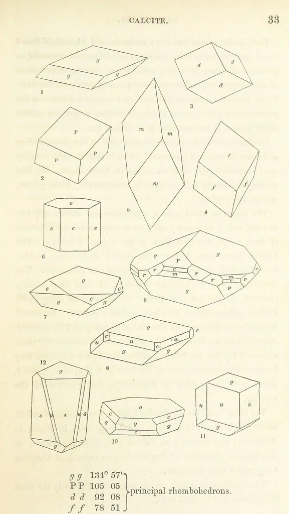 An illustration from Manual of the Mineralogy of Great Britain and Ireland, 1858, leaf 57