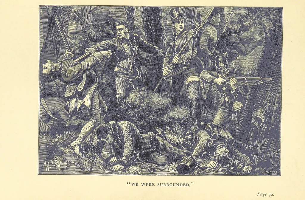 An illustration from A soldier born, or the adventures of a Subaltern of the 95th in the Crimea and Indian Mutiny. [A tale] ... Illustrated by W. Pearce, 1886, leaf 81