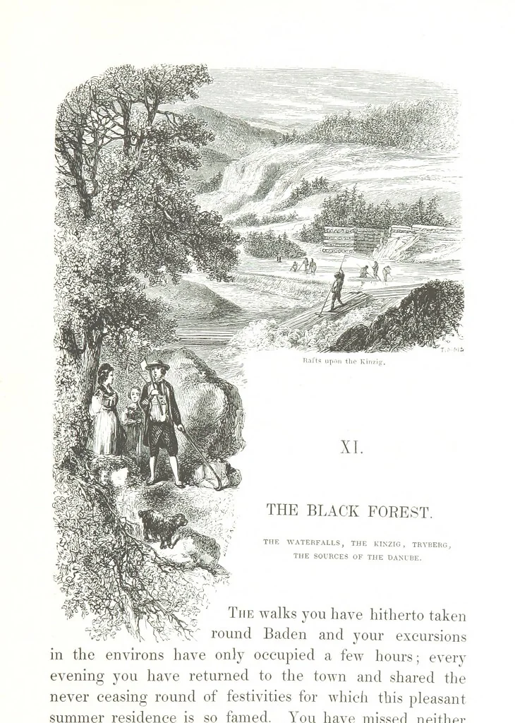 An illustration from A Summer at Baden-Baden ... illustrated by T. Johannot, E. Lamy, etc, 1853, leaf 135