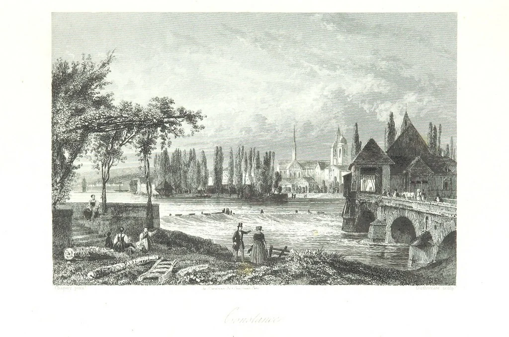 An illustration from A Summer at Baden-Baden ... illustrated by T. Johannot, E. Lamy, etc, 1853, leaf 159
