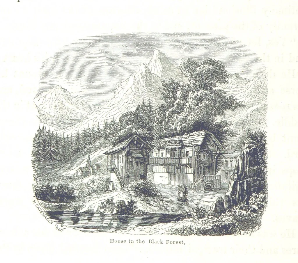 An illustration from A Summer at Baden-Baden ... illustrated by T. Johannot, E. Lamy, etc, 1853, leaf 222