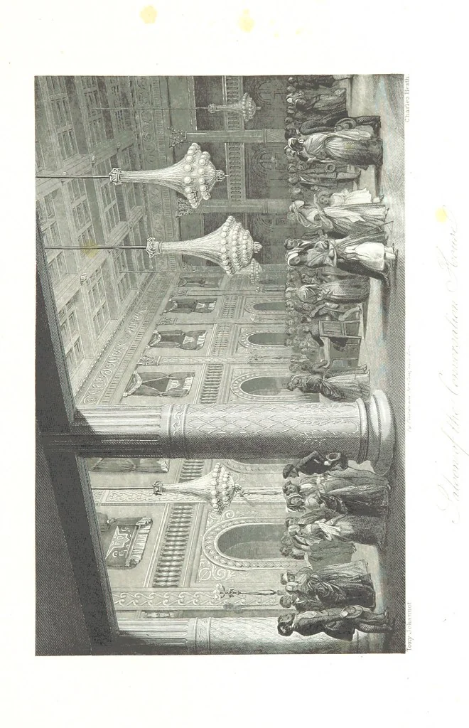An illustration from A Summer at Baden-Baden ... illustrated by T. Johannot, E. Lamy, etc, 1853, leaf 227