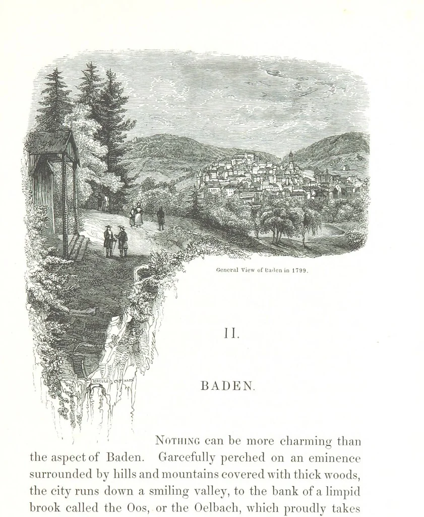 An illustration from A Summer at Baden-Baden ... illustrated by T. Johannot, E. Lamy, etc, 1853, leaf 25