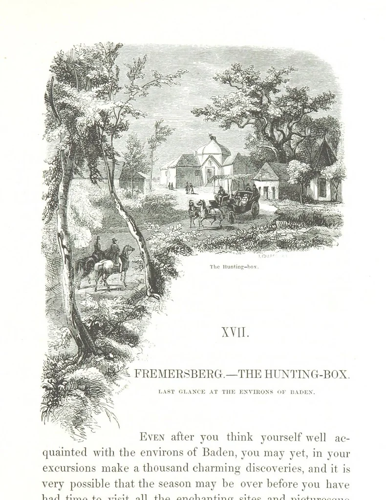 An illustration from A Summer at Baden-Baden ... illustrated by T. Johannot, E. Lamy, etc, 1853, leaf 259