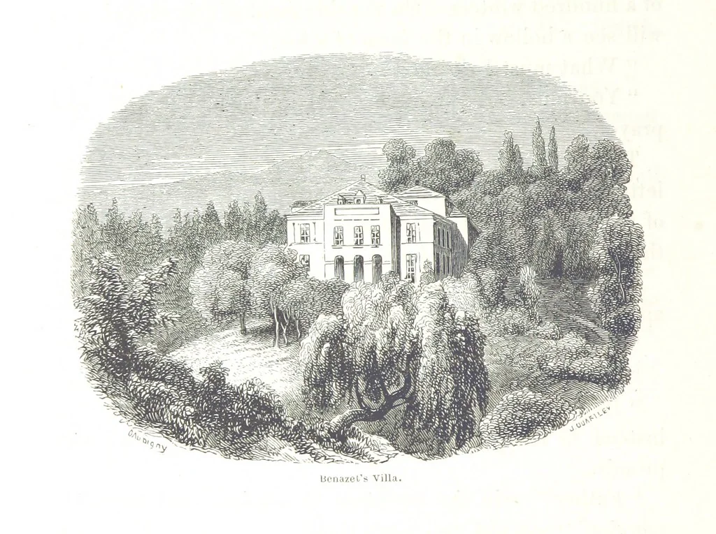 An illustration from A Summer at Baden-Baden ... illustrated by T. Johannot, E. Lamy, etc, 1853, leaf 270
