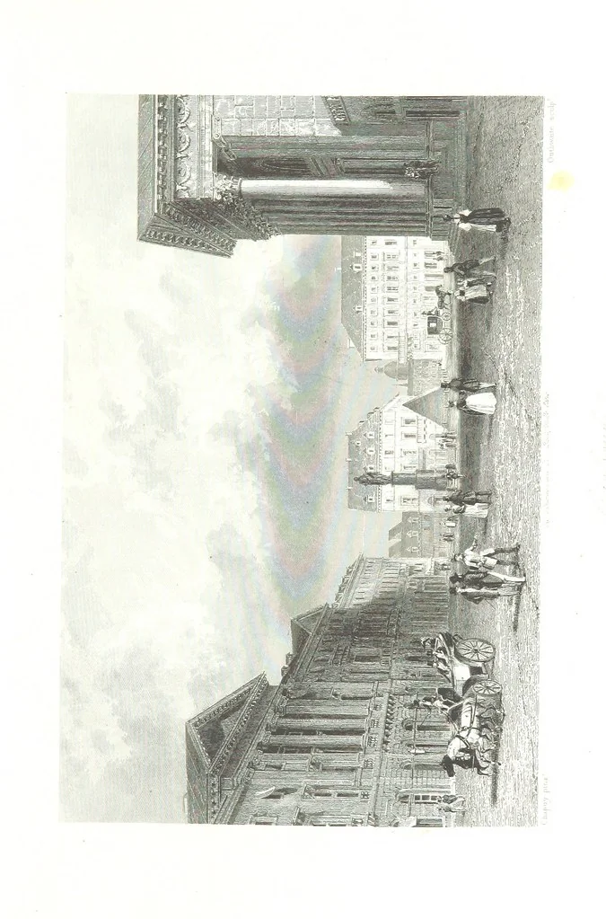 An illustration from A Summer at Baden-Baden ... illustrated by T. Johannot, E. Lamy, etc, 1853, leaf 287