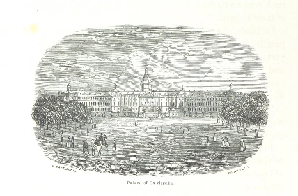 An illustration from A Summer at Baden-Baden ... illustrated by T. Johannot, E. Lamy, etc, 1853, leaf 296
