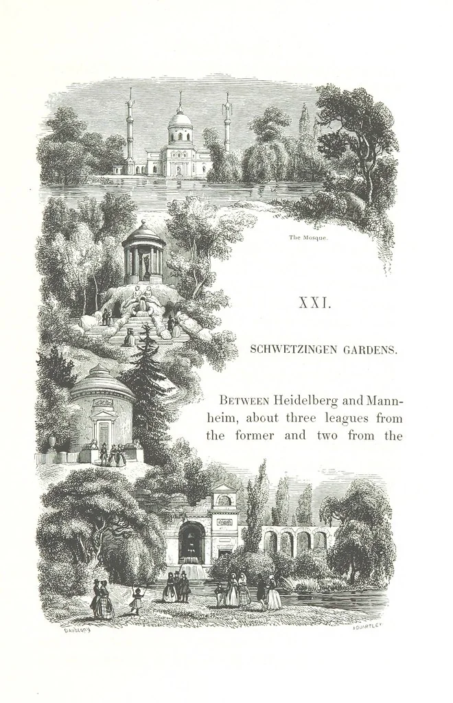 An illustration from A Summer at Baden-Baden ... illustrated by T. Johannot, E. Lamy, etc, 1853, leaf 329