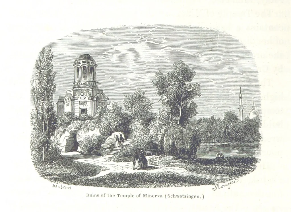 An illustration from A Summer at Baden-Baden ... illustrated by T. Johannot, E. Lamy, etc, 1853, leaf 332