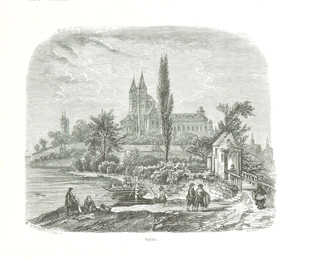 An illustration from A Summer at Baden-Baden ... illustrated by T. Johannot, E. Lamy, etc, 1853, leaf 355