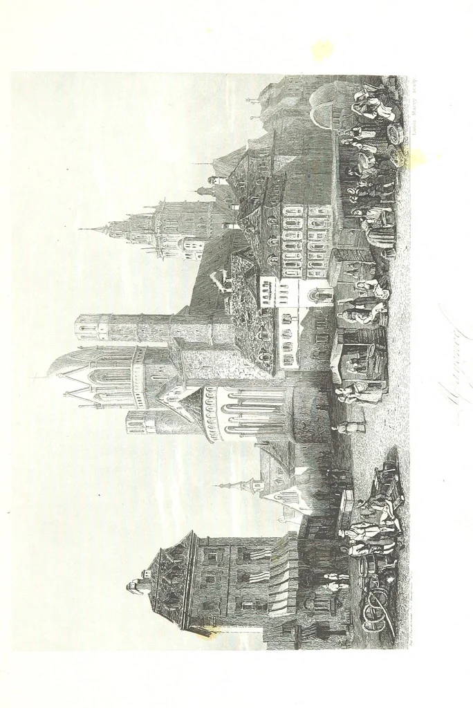 An illustration from A Summer at Baden-Baden ... illustrated by T. Johannot, E. Lamy, etc, 1853, leaf 361