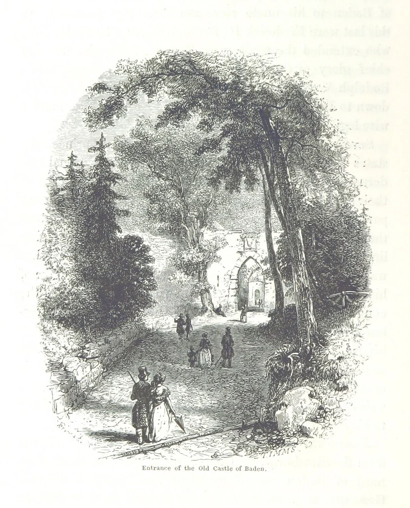 An illustration from A Summer at Baden-Baden ... illustrated by T. Johannot, E. Lamy, etc, 1853, leaf 48