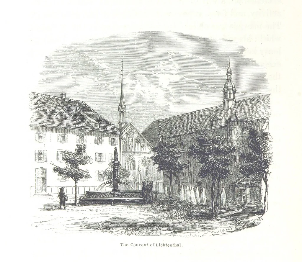 An illustration from A Summer at Baden-Baden ... illustrated by T. Johannot, E. Lamy, etc, 1853, leaf 74