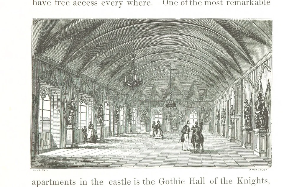 An illustration from A Summer at Baden-Baden ... illustrated by T. Johannot, E. Lamy, etc, 1853, leaf 95