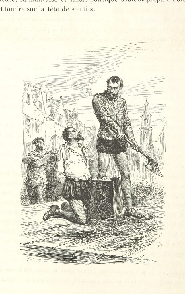 An illustration from L'Histoire d'Angleterre depuis les temps les plus reculés ... racontée à mes petits-enfants ... recueillie par Madame de Witt. ... Ouvrage illustré, etc, 1877, leaf 36