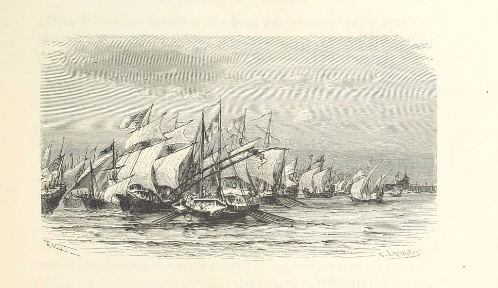 An illustration from L'Histoire d'Angleterre depuis les temps les plus reculés ... racontée à mes petits-enfants ... recueillie par Madame de Witt. ... Ouvrage illustré, etc, 1877, leaf 37