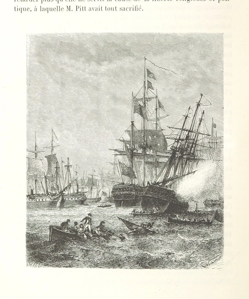 An illustration from L'Histoire d'Angleterre depuis les temps les plus reculés ... racontée à mes petits-enfants ... recueillie par Madame de Witt. ... Ouvrage illustré, etc, 1877, leaf 696