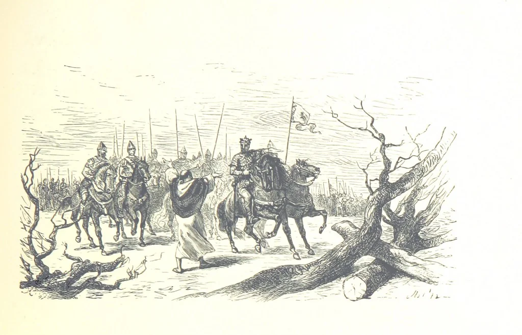 An illustration from The History of England ... Related for the rising generation by M. Guizot, and edited by Madame de Witt ... Translated by M. Thomas. With ... illustrations, 1877, leaf 119