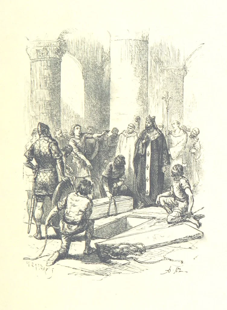 An illustration from The History of England ... Related for the rising generation by M. Guizot, and edited by Madame de Witt ... Translated by M. Thomas. With ... illustrations, 1877, leaf 133