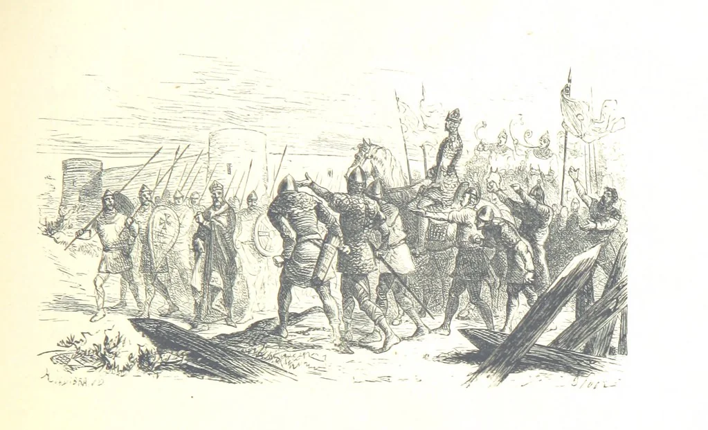 An illustration from The History of England ... Related for the rising generation by M. Guizot, and edited by Madame de Witt ... Translated by M. Thomas. With ... illustrations, 1877, leaf 135