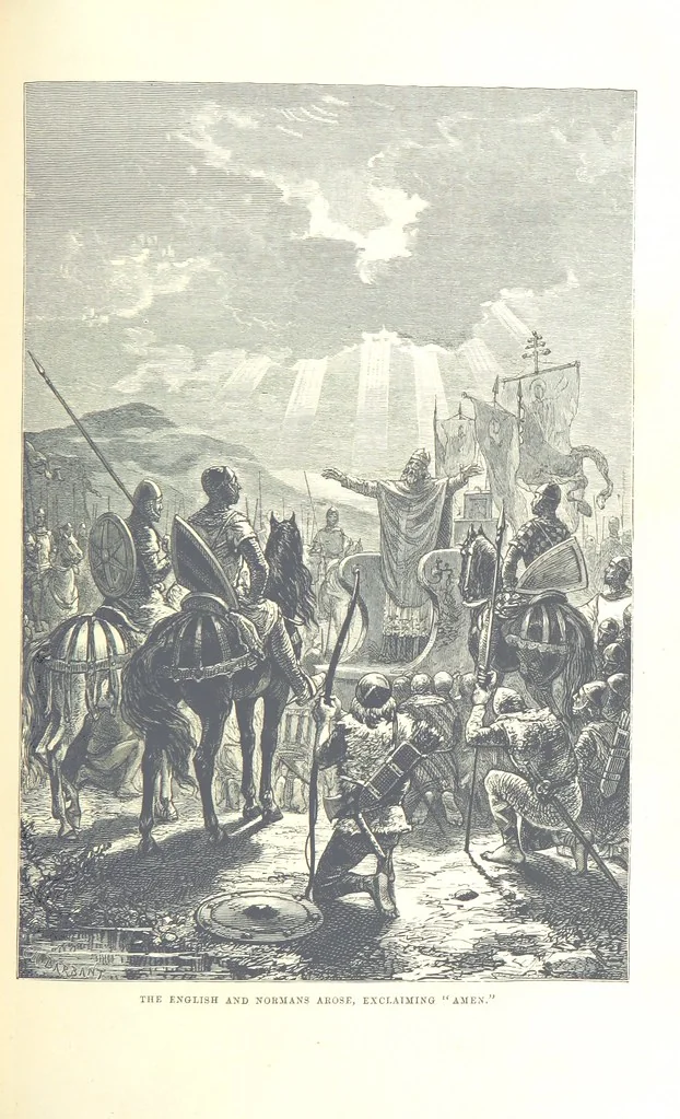 An illustration from The History of England ... Related for the rising generation by M. Guizot, and edited by Madame de Witt ... Translated by M. Thomas. With ... illustrations, 1877, leaf 157