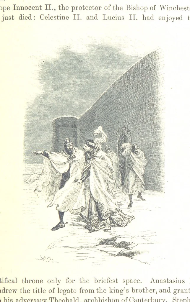 An illustration from The History of England ... Related for the rising generation by M. Guizot, and edited by Madame de Witt ... Translated by M. Thomas. With ... illustrations, 1877, leaf 163