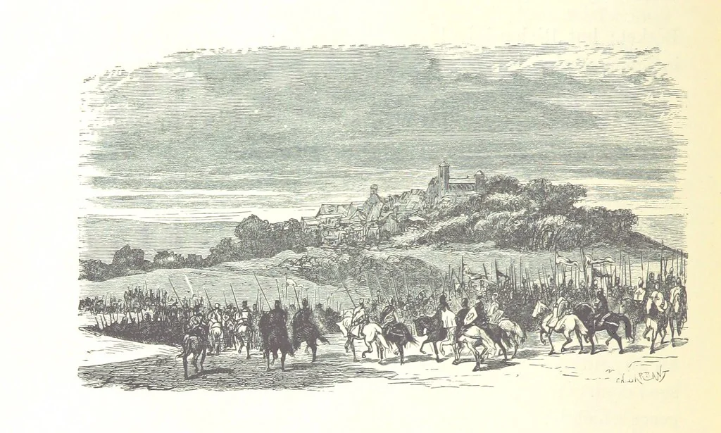 An illustration from The History of England ... Related for the rising generation by M. Guizot, and edited by Madame de Witt ... Translated by M. Thomas. With ... illustrations, 1877, leaf 200