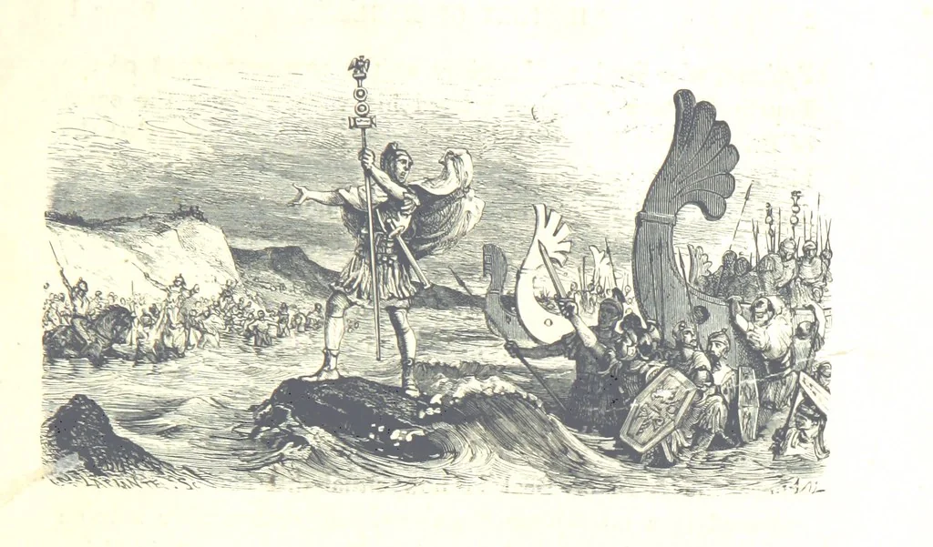 An illustration from The History of England ... Related for the rising generation by M. Guizot, and edited by Madame de Witt ... Translated by M. Thomas. With ... illustrations, 1877, leaf 21