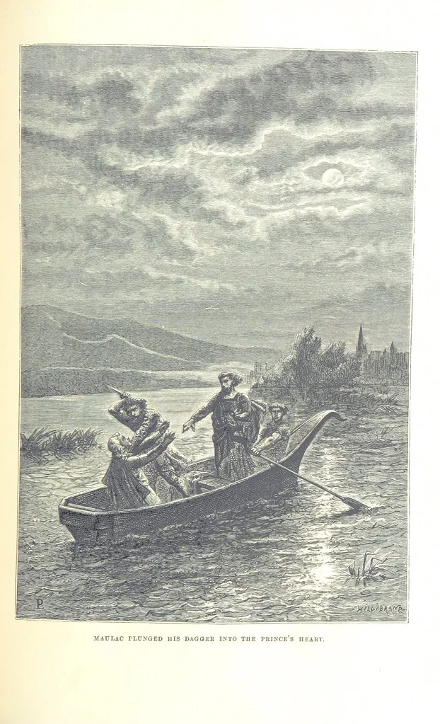 An illustration from The History of England ... Related for the rising generation by M. Guizot, and edited by Madame de Witt ... Translated by M. Thomas. With ... illustrations, 1877, leaf 221