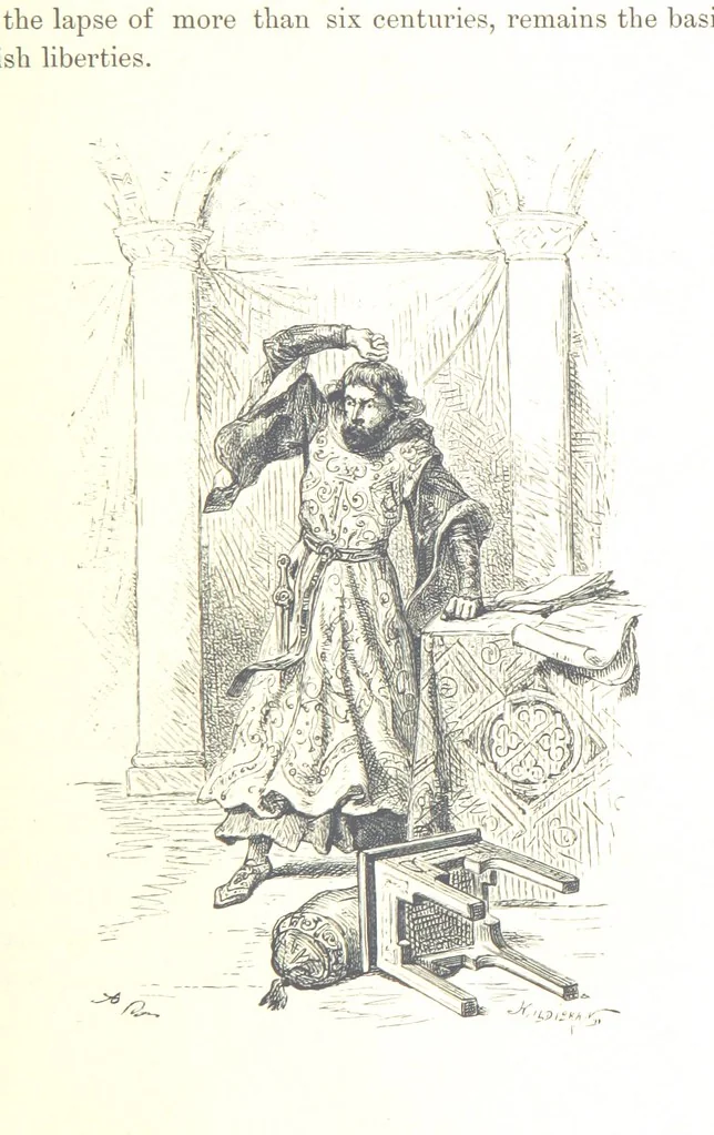 An illustration from The History of England ... Related for the rising generation by M. Guizot, and edited by Madame de Witt ... Translated by M. Thomas. With ... illustrations, 1877, leaf 237