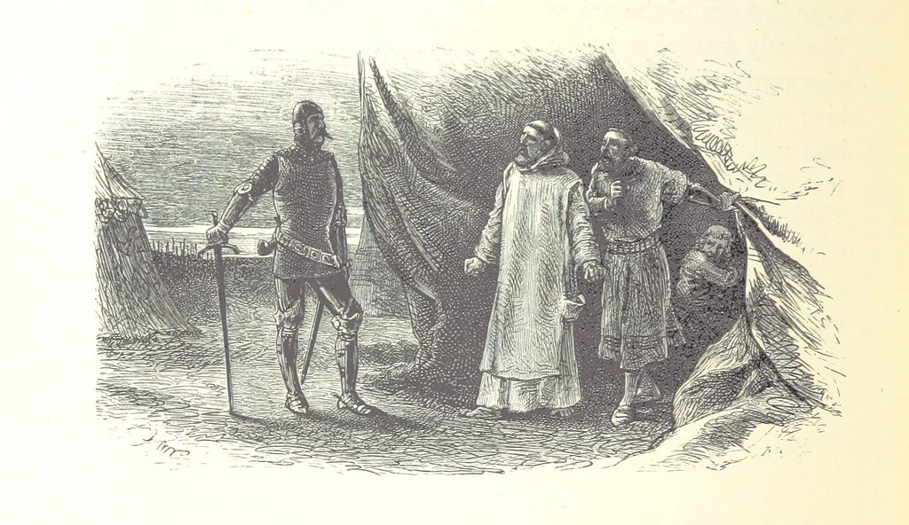An illustration from The History of England ... Related for the rising generation by M. Guizot, and edited by Madame de Witt ... Translated by M. Thomas. With ... illustrations, 1877, leaf 306