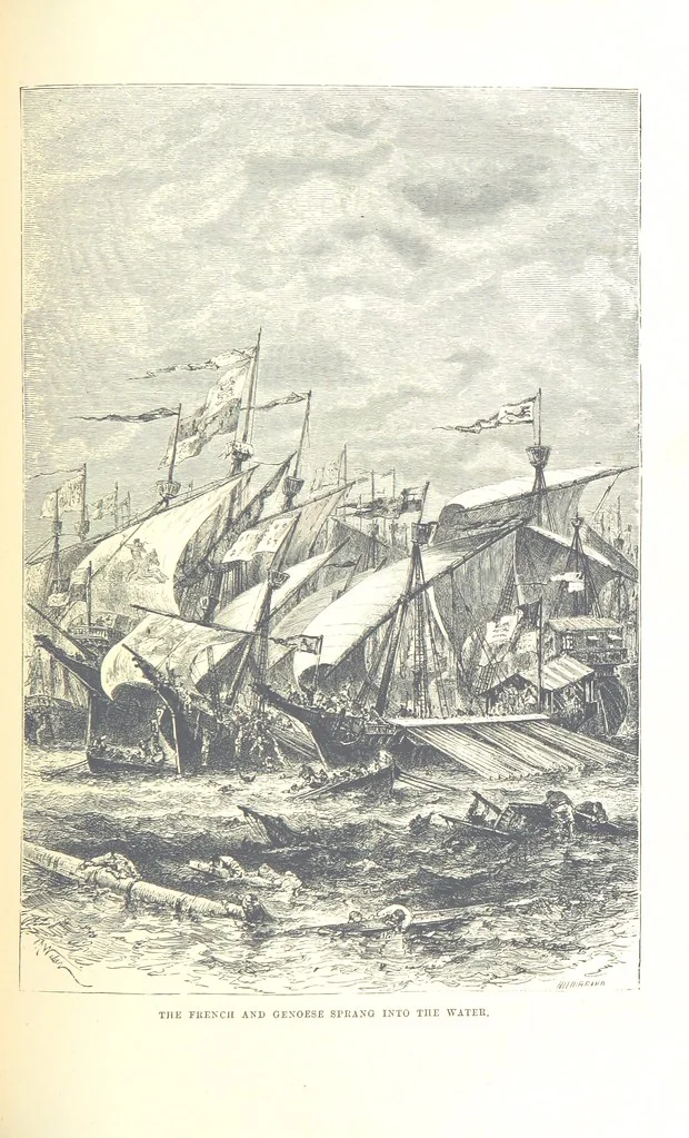 An illustration from The History of England ... Related for the rising generation by M. Guizot, and edited by Madame de Witt ... Translated by M. Thomas. With ... illustrations, 1877, leaf 315