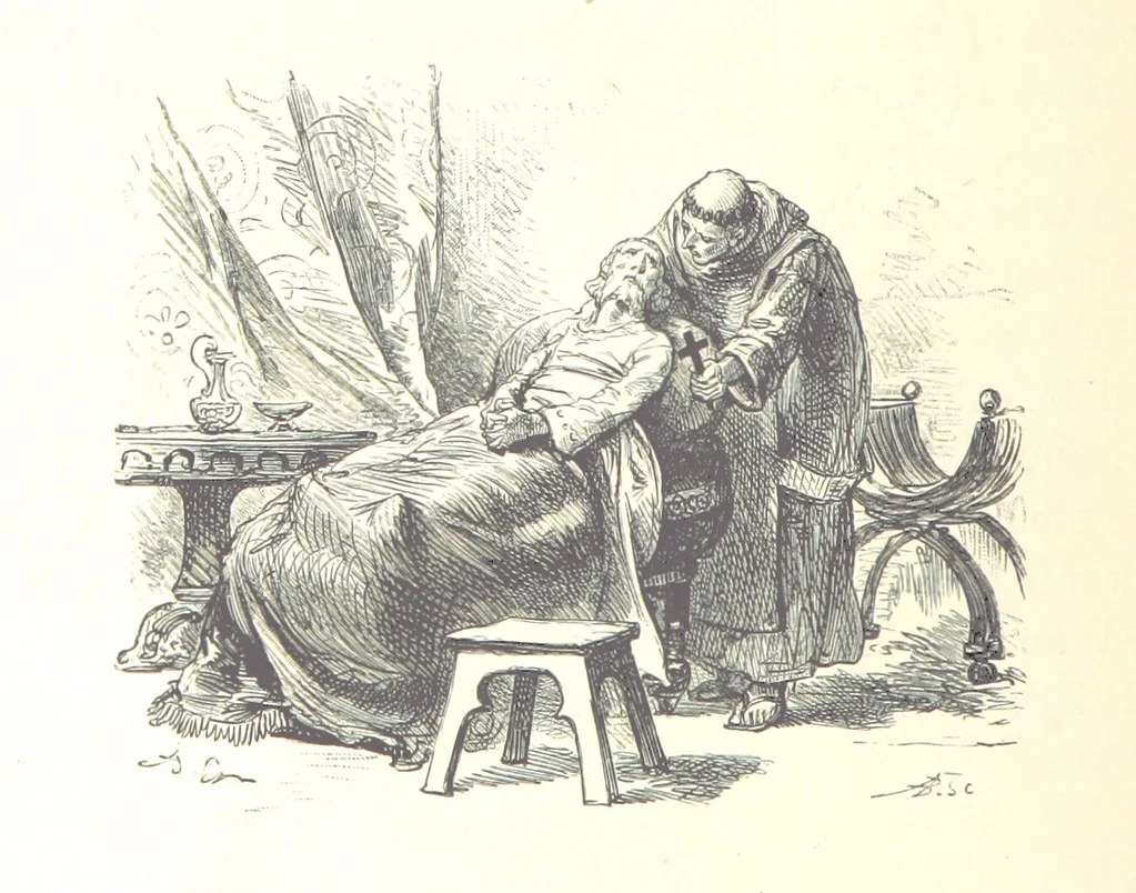 An illustration from The History of England ... Related for the rising generation by M. Guizot, and edited by Madame de Witt ... Translated by M. Thomas. With ... illustrations, 1877, leaf 354