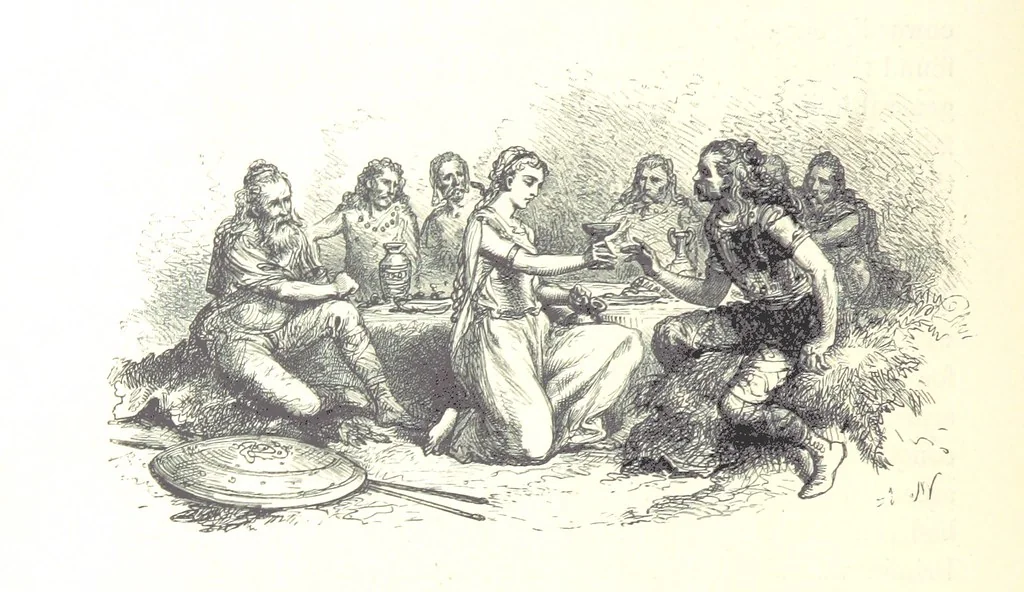 An illustration from The History of England ... Related for the rising generation by M. Guizot, and edited by Madame de Witt ... Translated by M. Thomas. With ... illustrations, 1877, leaf 38