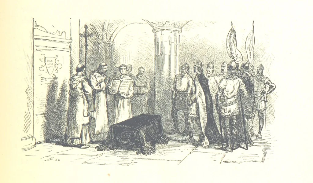 An illustration from The History of England ... Related for the rising generation by M. Guizot, and edited by Madame de Witt ... Translated by M. Thomas. With ... illustrations, 1877, leaf 395